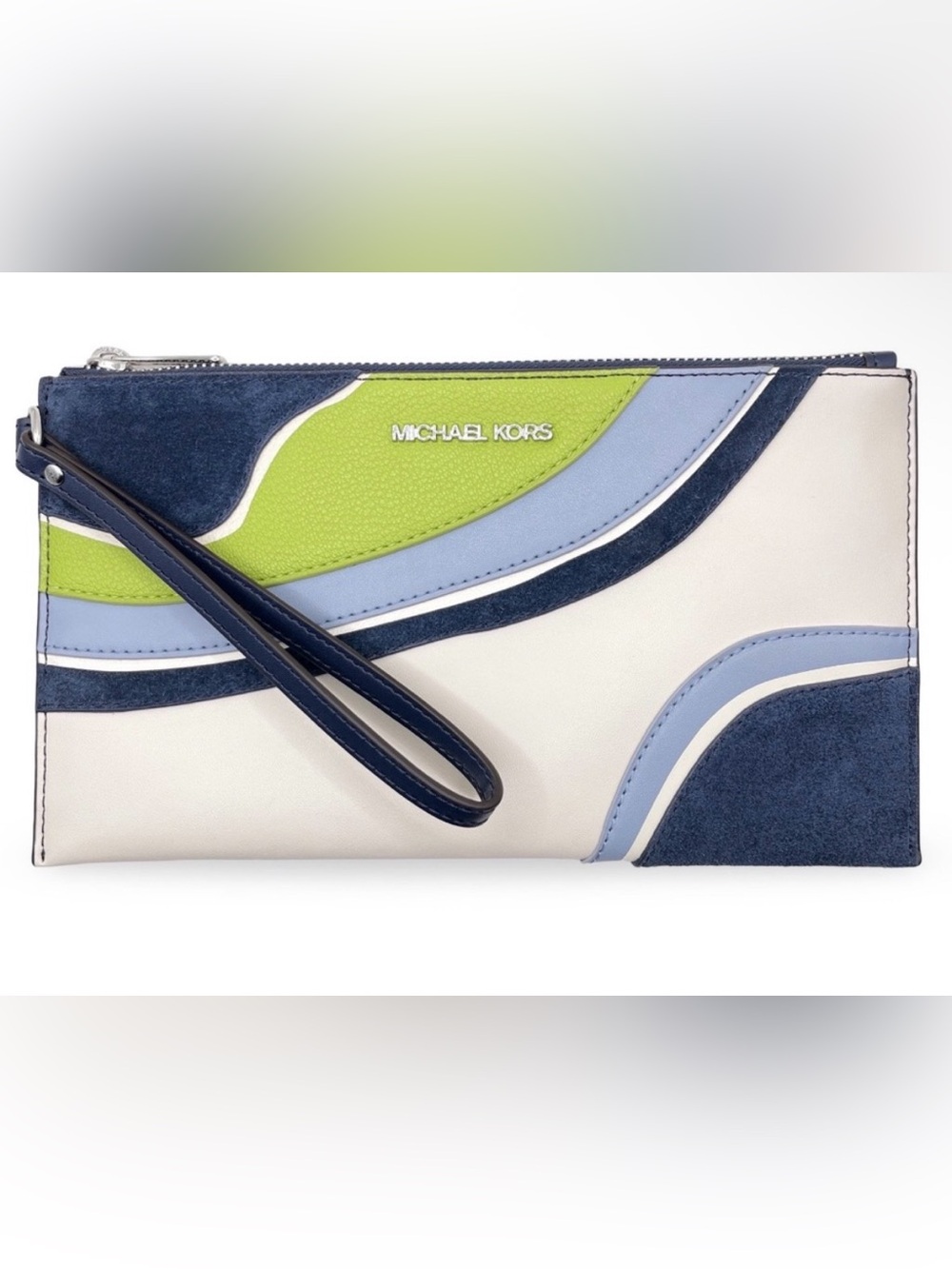 Michael Kors Jet Set Leather Patchwork Wristlet NWOT